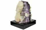 Tall, Amethyst Cluster With Wood Base - Uruguay #121257-2